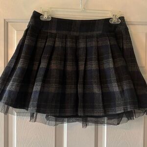 Reclaimed Vintage Layered Plaid Skater Skirt